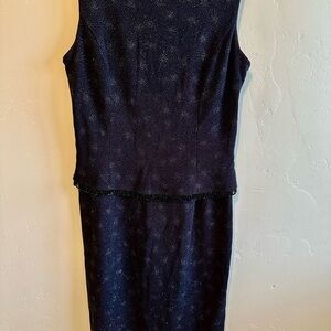 Elegant Navy Sleeveless Dress